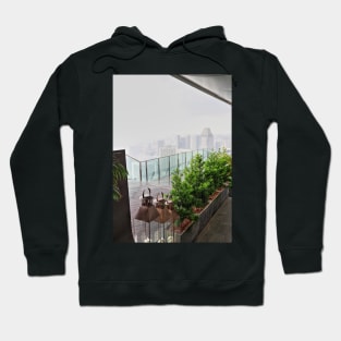 Singapore SkyPark Restaurant in Rain Hoodie